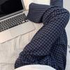 Men's and Women's Plaid Cotton Yarn Sleep Pants – Lightweight, Loose Fit, Straight Leg