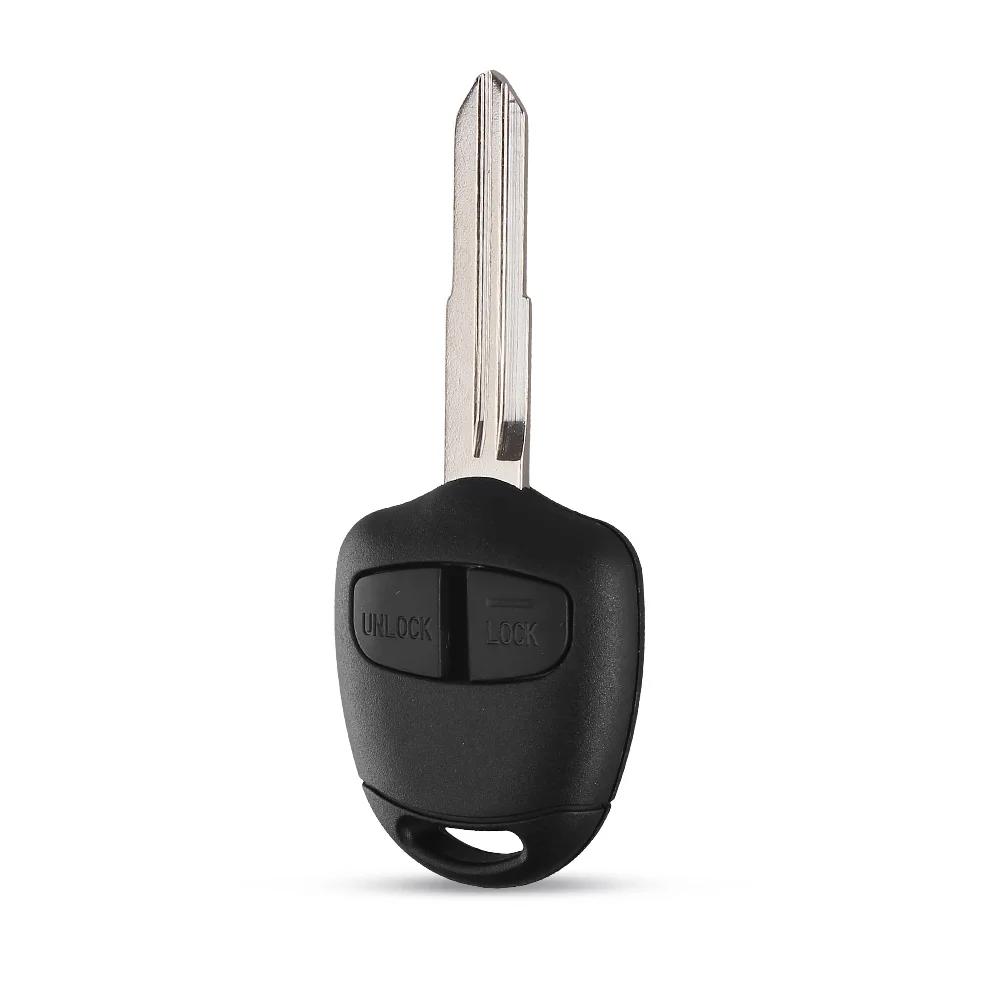 Fjernkontroll Bilnøkkel Skall Fob Etui Deksel for Mitsubishi Lancer Grandis Evolution Outlander Nøkkel 2 3 Knapper MIT11/MIT8 Blad