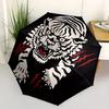 1pc Tiger Print Automatic Open/close Folding Umbrella, Compact Portable Travel Umbrella, Durable Construction Yy250809052