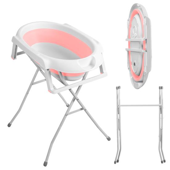 2-in-1 Foldable Dog Bathtub with Stand, Portable Pet Washing Station for Small Medium Dogs