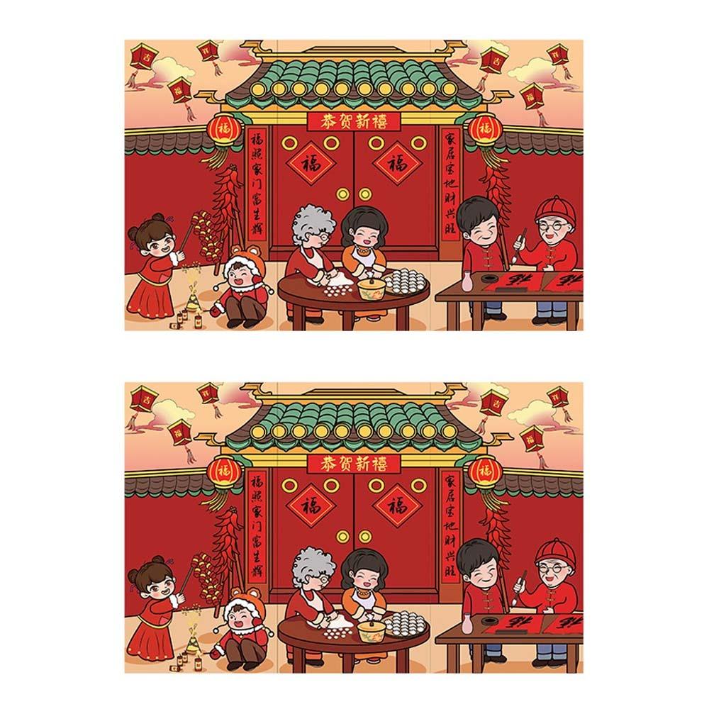 6Pcs Chinese Style Chinese New Year Red Envelopes Paper Money Packet Children