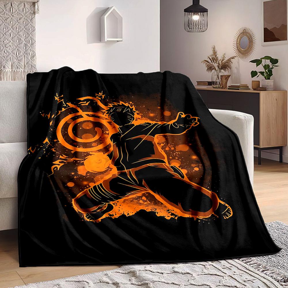 1pc Naruto Sage Mode Flannel Throw Blanket HD Printed Lightweight Soft Warm All Season Blanket for Sofa, Bed, Travel, Camping Machine Washable
