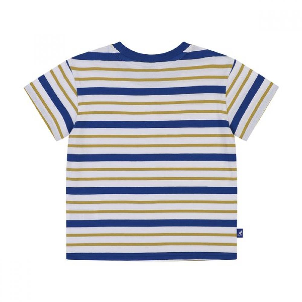 Kangol Kids MulTi STripe ShorT Sleeve T shirT Blue Sb 0122