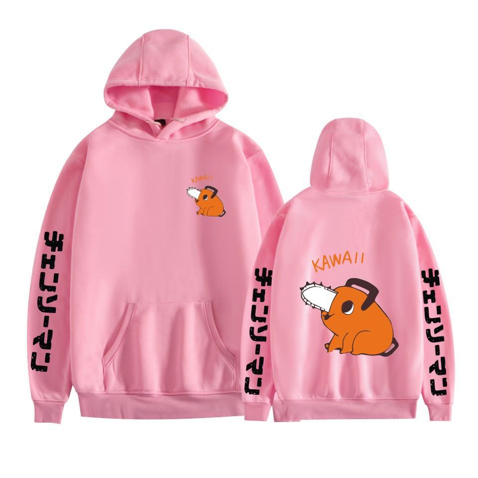 Sweats à capuche Pochita Chainsaw Man Homme Mode Manches Longues Femmes Décontracté Harajuku Streetwear Pulls Sudaderas Haut
