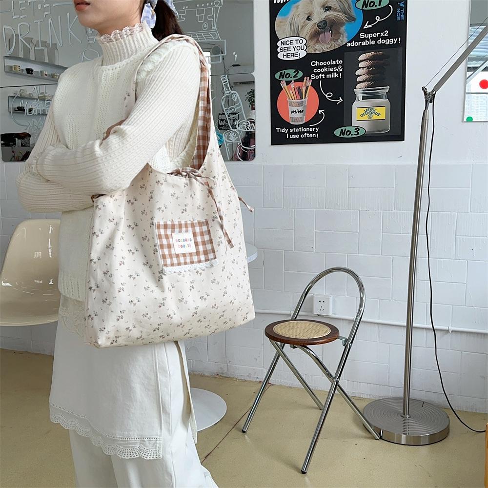 22 Flower Art Canvas Floral Vest Bag Fairy Bag Student Portable Large Capacity Commuter Shoulder