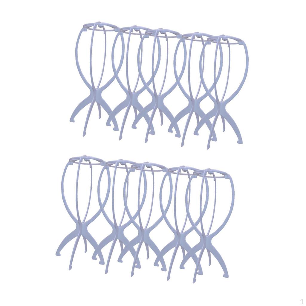 10 Pieces Hat Display Holder Wigs Head Stand Lightweight Tabletop Rack for