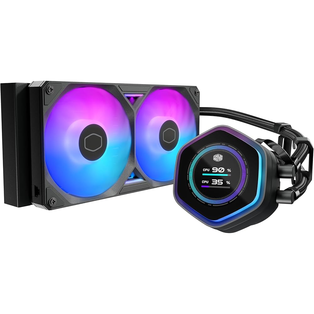 

Cooler Master ML 240 Atmos II LCD ARGB Simple Water-Cooled CPU Cooler, Black, MLX-D24M-A25SZ-L1 (FN2541)