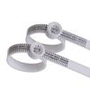 Juego de Herramientas Medidoras de Anillos Europeas Tallas 41-76 Plástico Blanco Medidor de Dedos Cinturón con Lupa Herramientas de Medición de Joyería
