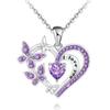 Love & Butterfly Rhinestone Necklace: European-American Fashion Pendant for Women