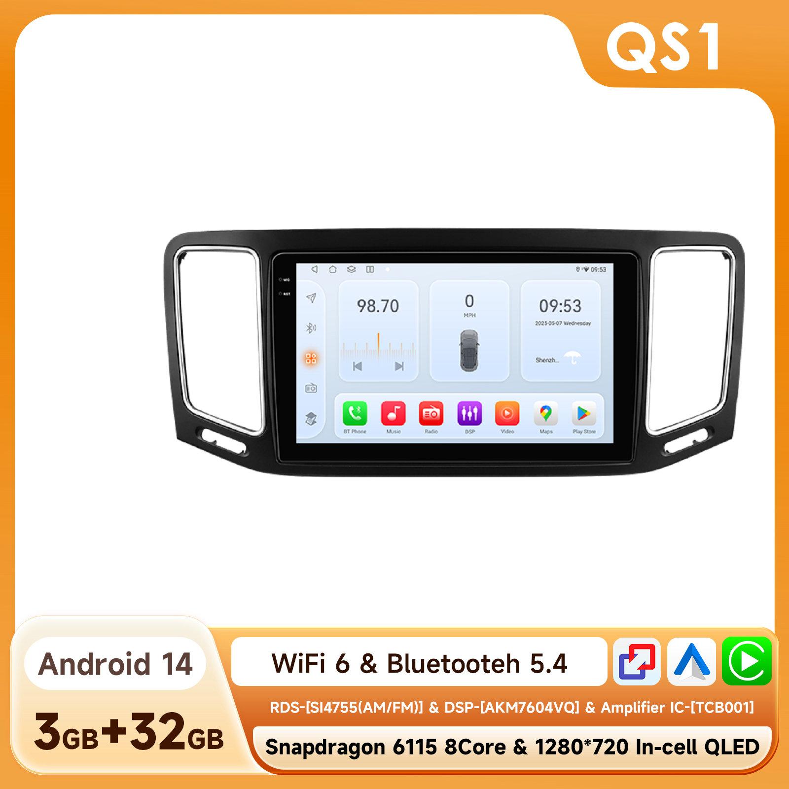 

Ossuret Car Intelligent System for VW Sharan 7N 7N1 7N2 for Seat Alhambra ll 2010 - 2021 Wireless Carplay Bluetooth Android 14 2din DSP RDS 4G GPS QS1 8Core 3G 32G