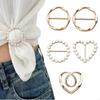 5Pcs Adjustable Waist Fasteners Buckle Zinc Alloy Waist Cincher Clothing Waist Adjuster Clip For Dress Scarf Shawl Shirt