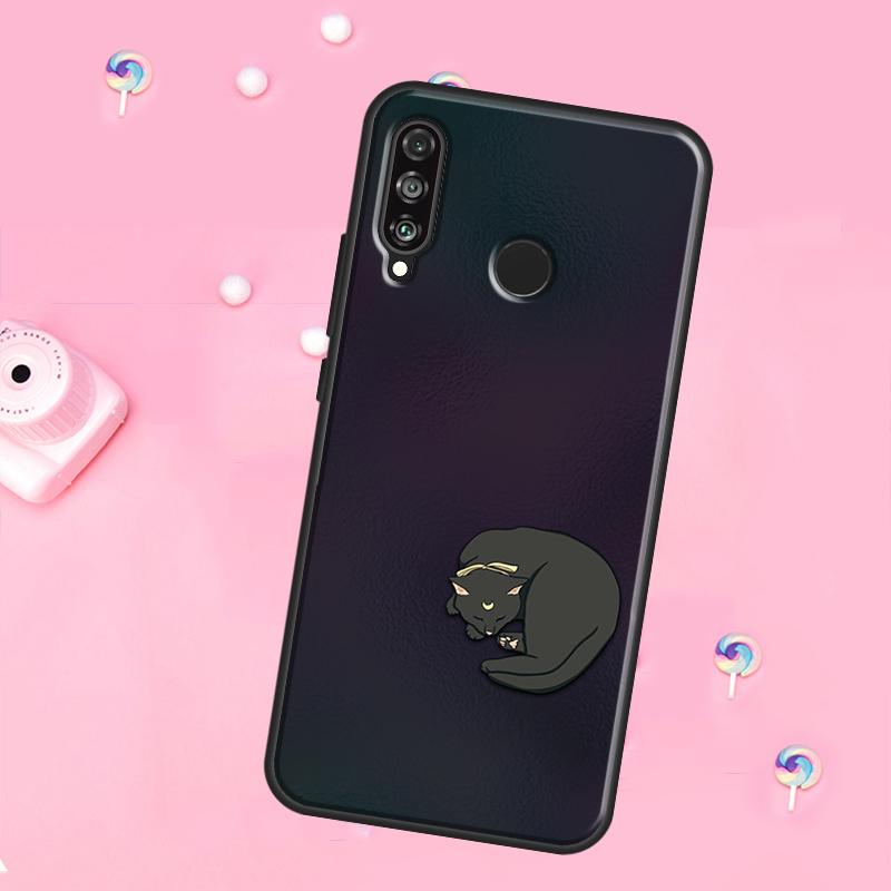

Witch Cat For Huawei Nova Y90 Y70 Y60 Y91 Y61 Y73 Y72 12s 12i 11i 8i 9 10 SE P40 Lite P60 P30 Pro Case Huawei Nova 11i