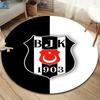 Besiktas Gymnastics Club Round Area Rug,Carpet Rug for Living Room Bedroom Sofa Playroom Decor,Non-slip Floor Mat