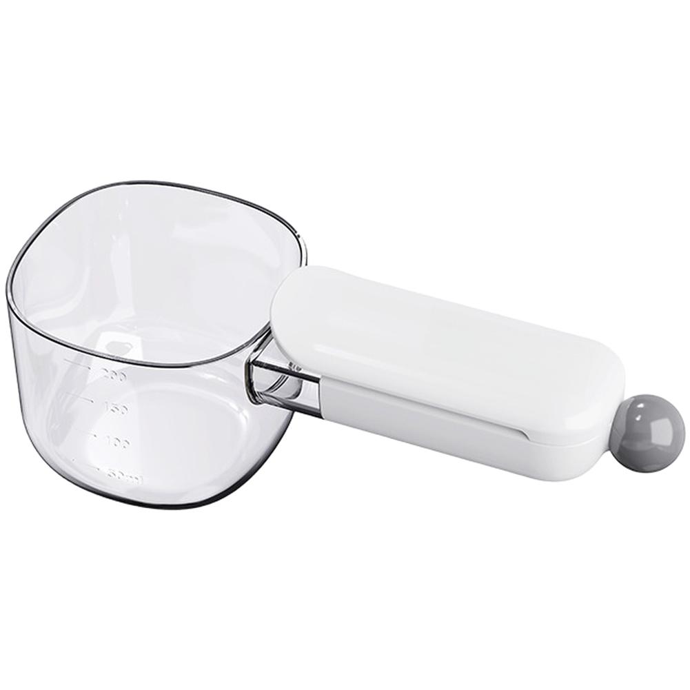 Messlöffel mit Verschluss für sicheres Beutelverschluss Designet zum präzisen Messen von Reismehl Körnern und Tierfutter