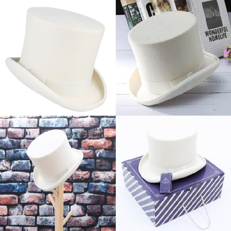 Western Top Hat Wide Brim Fedora Hat Gift for Boyfriend Top Hat Short Brim