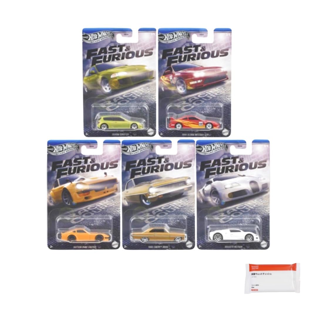 

Hot Wheels Форсаж Тематический Ассортимент Гоночный Трек Игрушки Транспортные Средства Набор Мини-Машинок Набор Влажных Салфеток 986K-HNR88 & - 5 Машинок