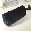 1pc-Simple Black Canvas Pencil Case with Large Capacity Stationery Storage Bag, School Student Supplies