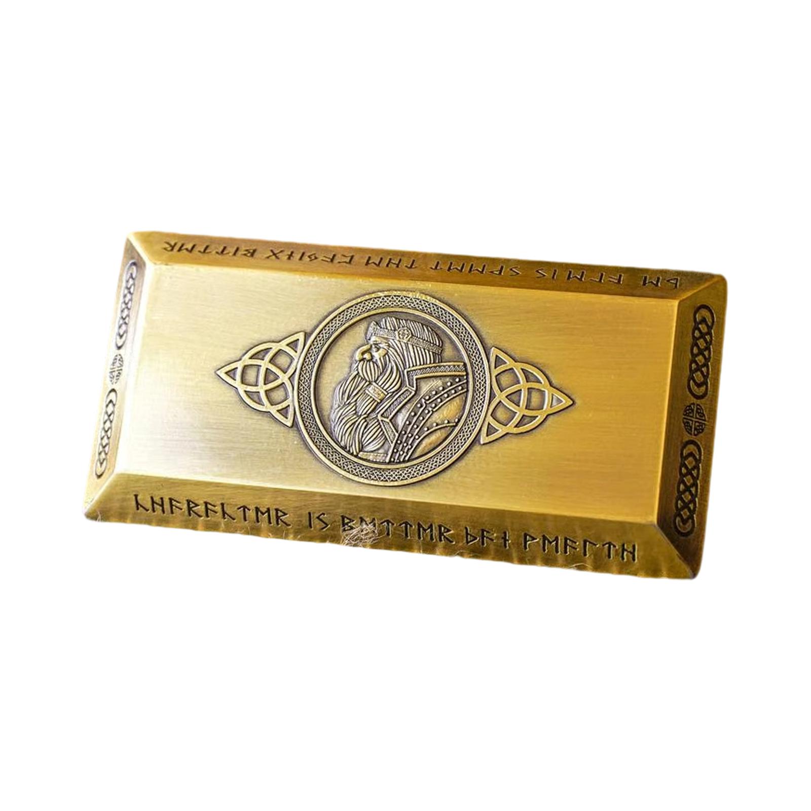 

Карликовые золотые слитки Тяжелый реалистичный реквизит для настольных ролевых игр и ЛАРП-мероприятий One Size