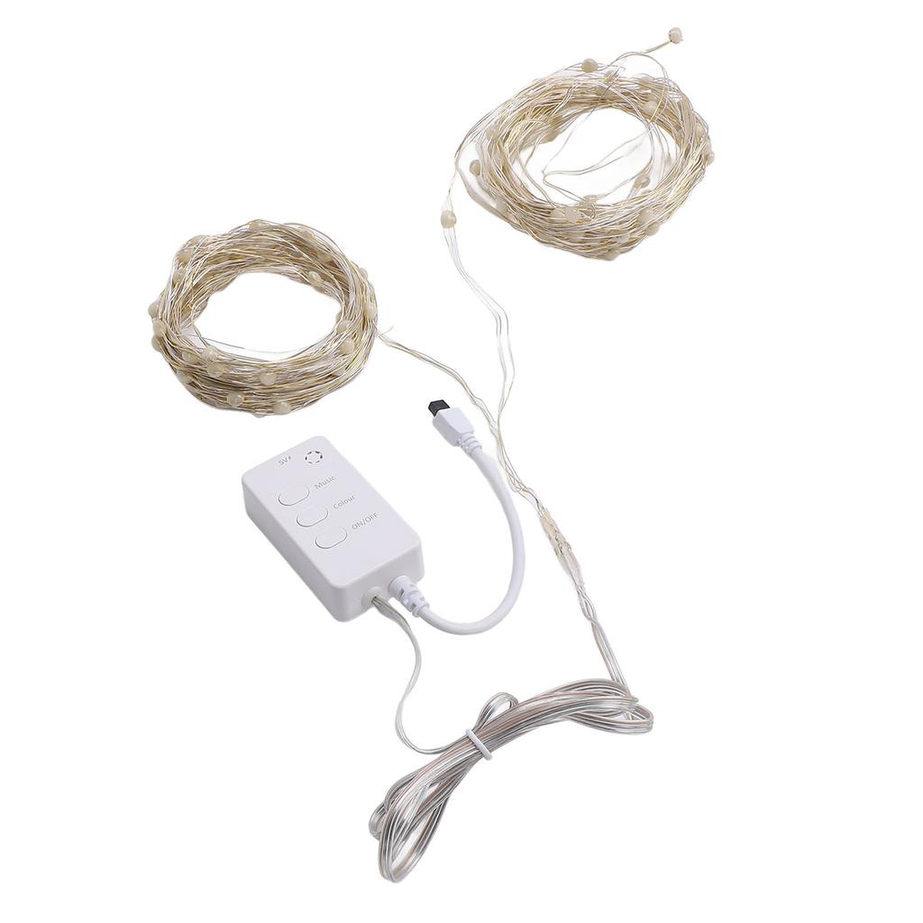 Smart LED String Lights Bluetooth USB Decorative Twinkle String Light with Copper Wire for Festive
