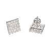 Moissanite 925 Silver Earring Mens Jewelry Square Hip Hop Big Mens Stud Earrings