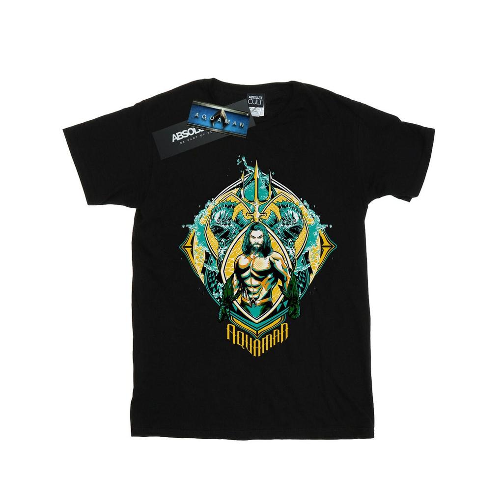 DC Comics Mens Aquaman The Trench Crest T-Shirt