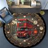 Steam Punk Bus Journey Round Area Rug Under Office Chairs Bedroom Living Room Home Decor