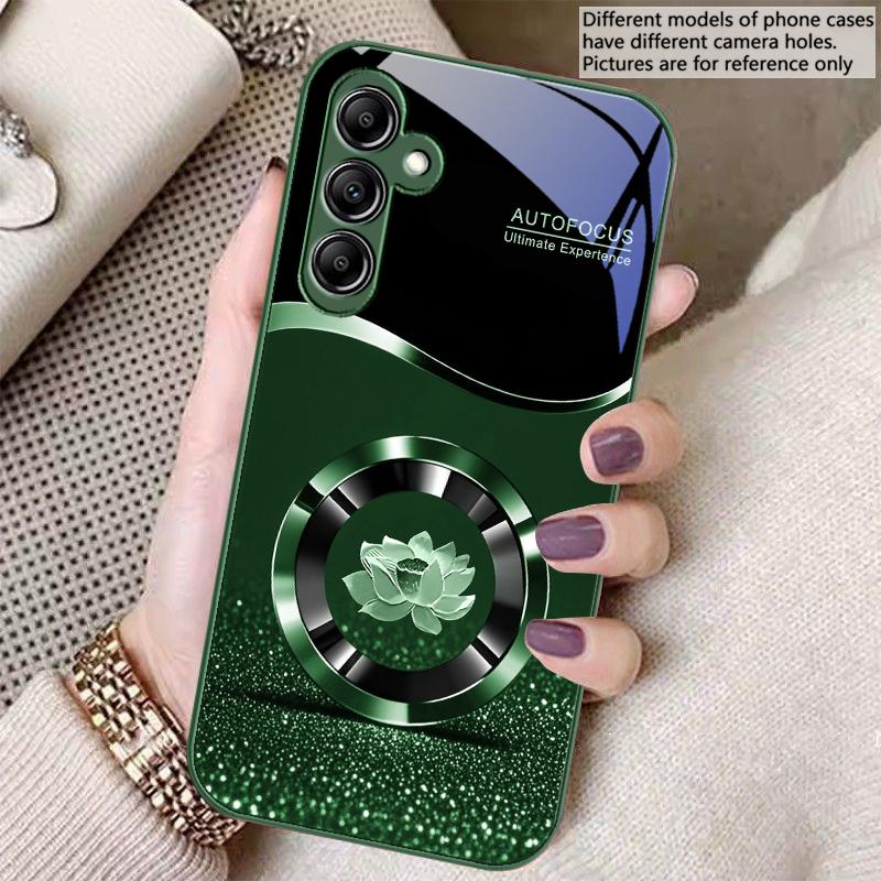 Circle Lotus Golden Dot For Samsung A 20 30 22 23 24 25 26 31 32 33 34 35 42 50 51 52 53 54 55 56 70 71 72 73 glass phone case