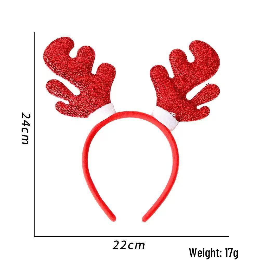 Children's Christmas Reindeer Antler Headband - Five-Star Decoration for Holiday Parties