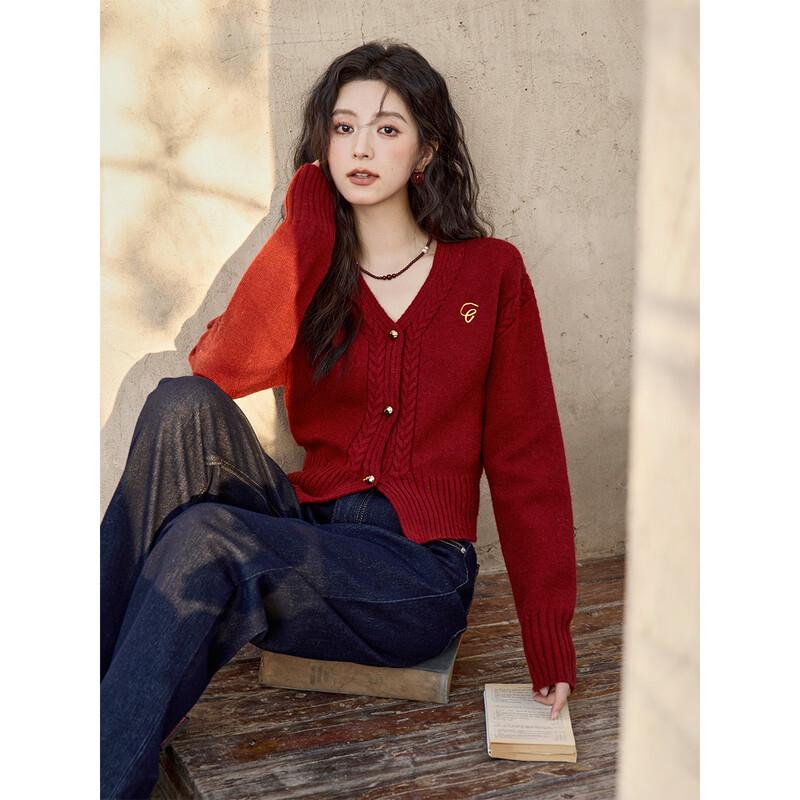 Women s Short Knit Cardigan Sweater M