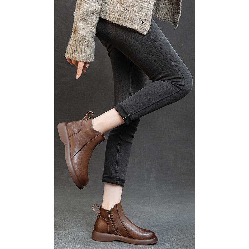 Retro Boots Women's Boots Best-selling Shoes Short Boots Versatile Chunk-heeled Women's Boots