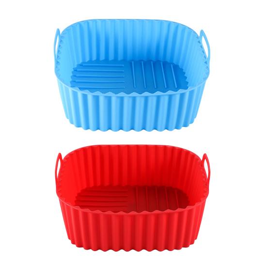 Silicone Air Fryer Liner Non-Stick Mat Baskets Heat Resistant for 4-7QT Food Grade Reusable Square Baking