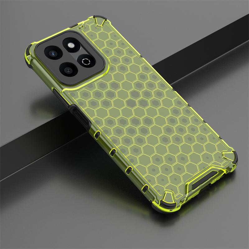 Transparent Phone Case For Honor X6b 5G Anti-knock Honeycomb Armor Back Case Honor X6b 5G Cover For Honor X6b 5G Case 6.77 inch