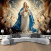 VIKAMA Angel Surrounding Holy Art Religious Tapestry Living Room Sofa Background Wall Decoration Church Prayer Room Tapestry