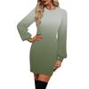 Women's Fashion Casual Round Neck Long-Sleeve Dress