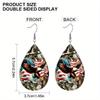 Independence Day Earrings Spread Wings Eagle PU Leather Earrings Holiday Gifts for Friends Party Fashion Accessories Elegant Earrings Party Earrings