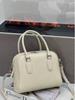 2025 Classic Fashion Large Capacity Bowling Bag - Top Layer Cowhide, Korean Niche Women's Handbag