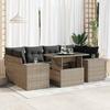 VidaXL Garden Lounge Set with Cushions 7 Pcs Grey Braided Resin 3326751