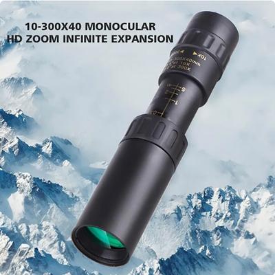 HD 10-300x40 Monokulární dalekohled Plynulý zoom Vysoké rozlišení pro dospělé Ideální pro pozorování ptáků Pozorování hvězd Lov Kempování