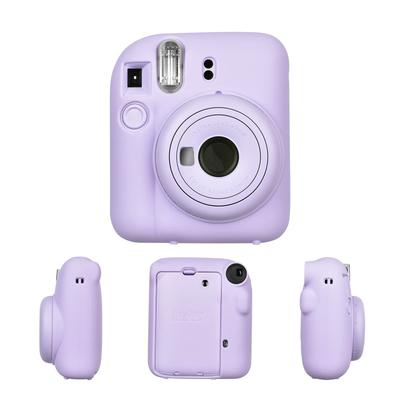HIYQIN Fujifilm Instax Mini 12 Case, Silicone Travel Case, Shockproof, Protective Cover for Instax Mini 12 (Purple)