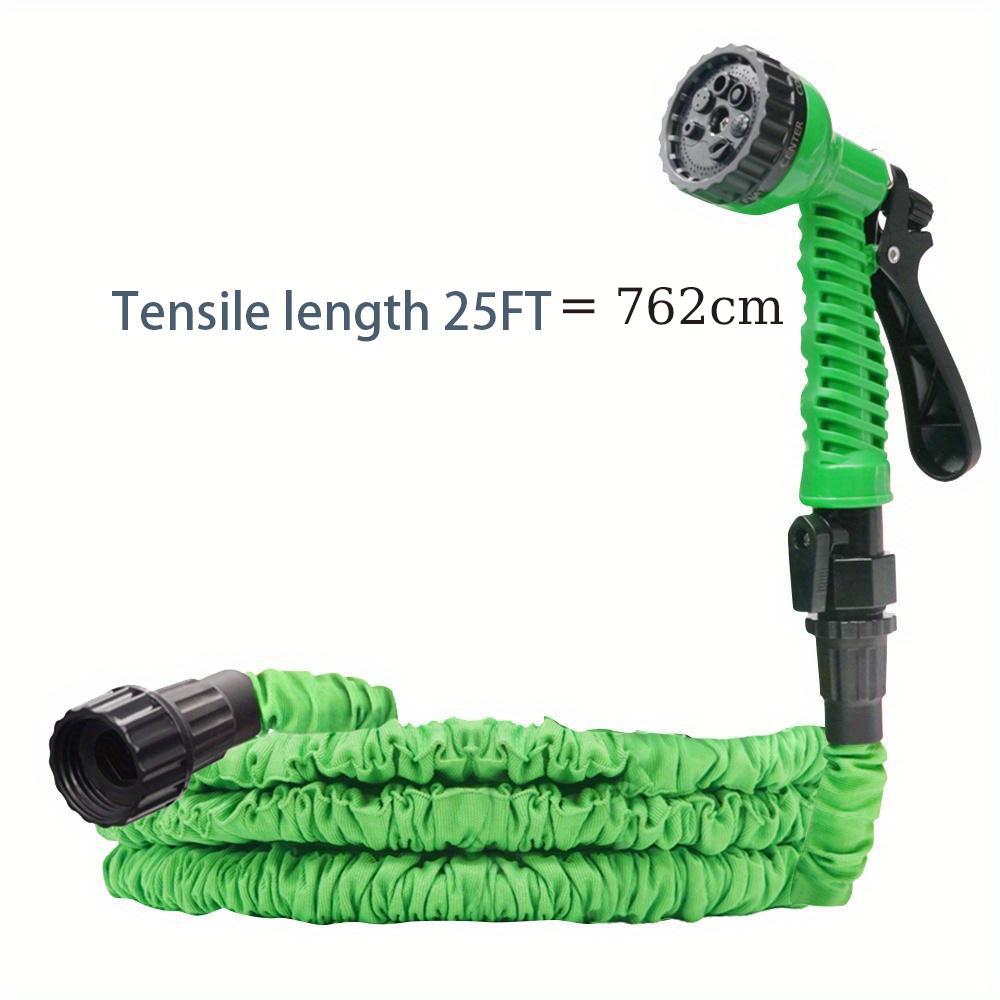 

Садовый автомобильный шланг, гибкий, расширяемый, с двойным латексным сердечником и насадкой для мойки автомобиля, фитинговые соединения 3/4 дюйма Tensile length 762cm