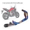 Motorcycle Full Exhaust System Vent Front Pipe Link  for Yamaha MT 09 FZ 09 2014 2017 ( Circle)