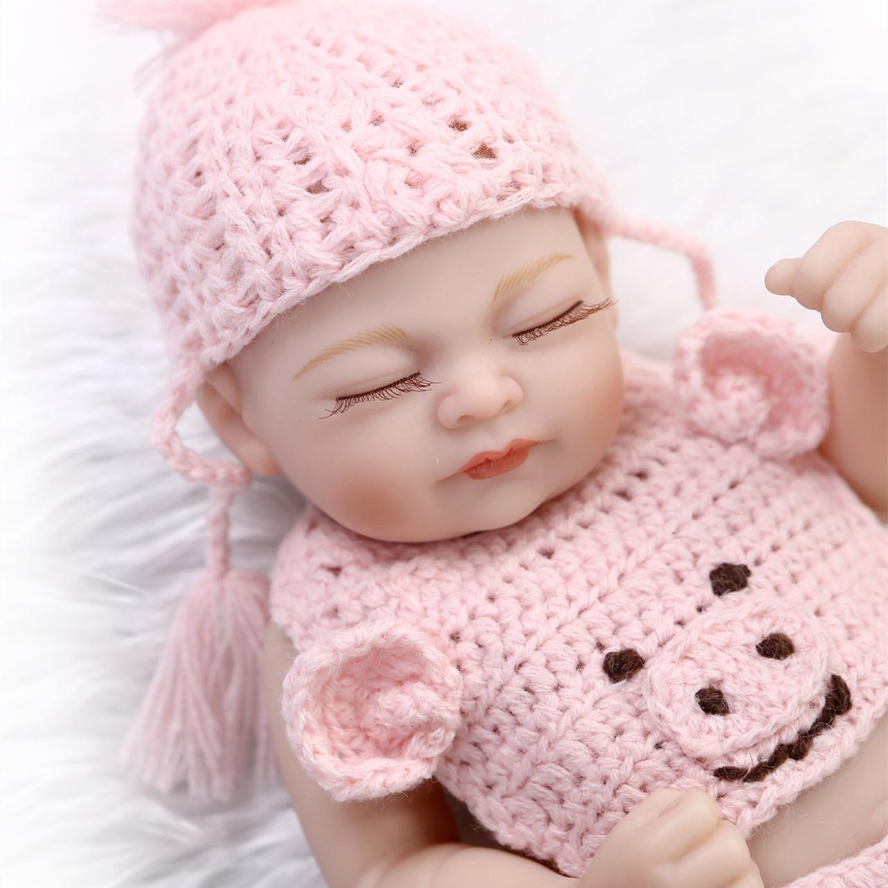 

NPK Mini 26см Кукла реборн Полное тело Силиконовая кукла для ванны Реалистичная мягкая на ощупь кукла 26cm