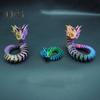 3D-gedruckte Drachenschlangen-Figur Bewegliche Gelenke Mini-Schlangenfigur Gelenkiges Tiermodell Spielzeug Heim Büro Bücherregal Schreibtisch Dekoration Ornament