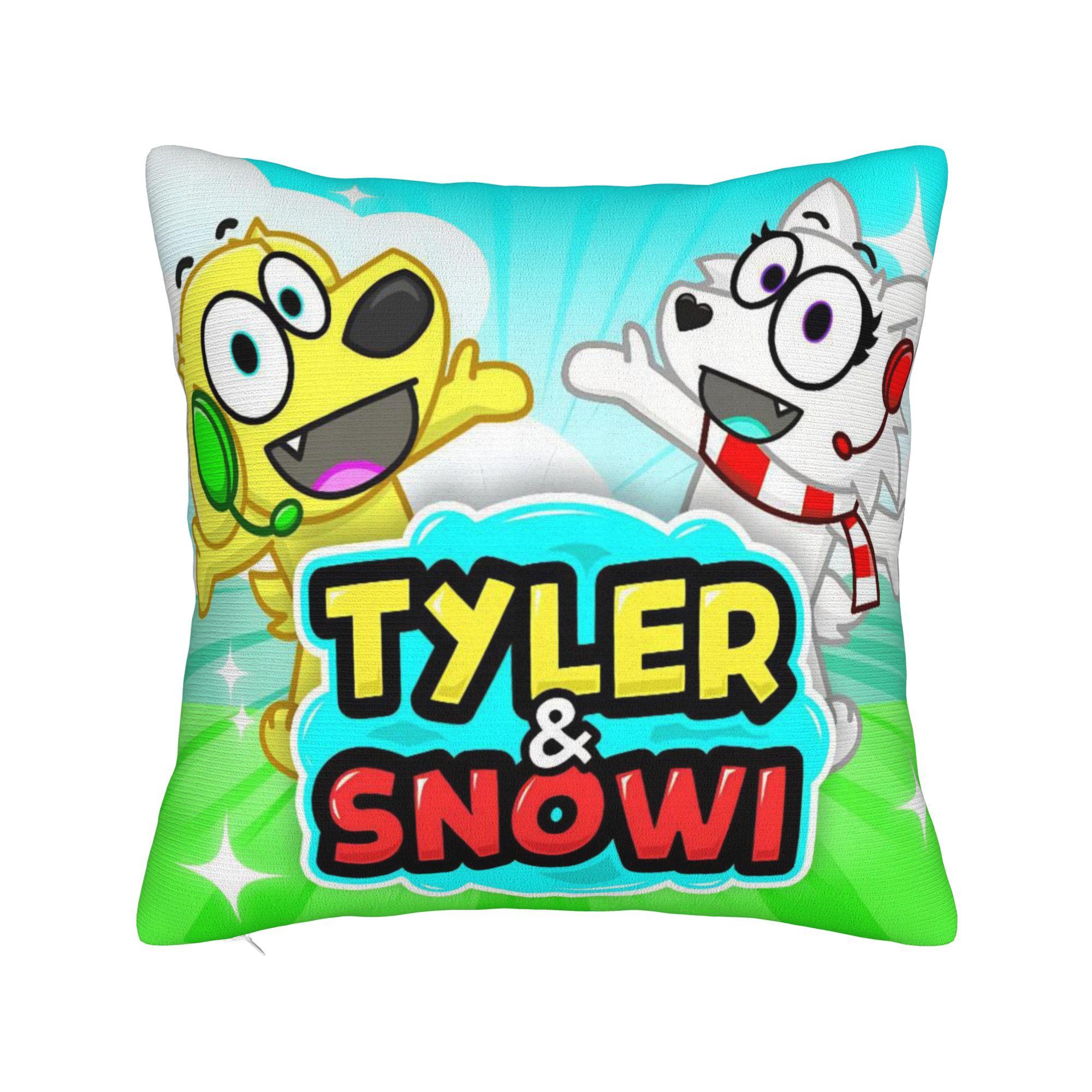 

Tylers And Snowi Gaming Pillowcases Merch Printed Cushion Cover Decorations Throw Pillow Case Cover Home Multi Size 16x16Inch