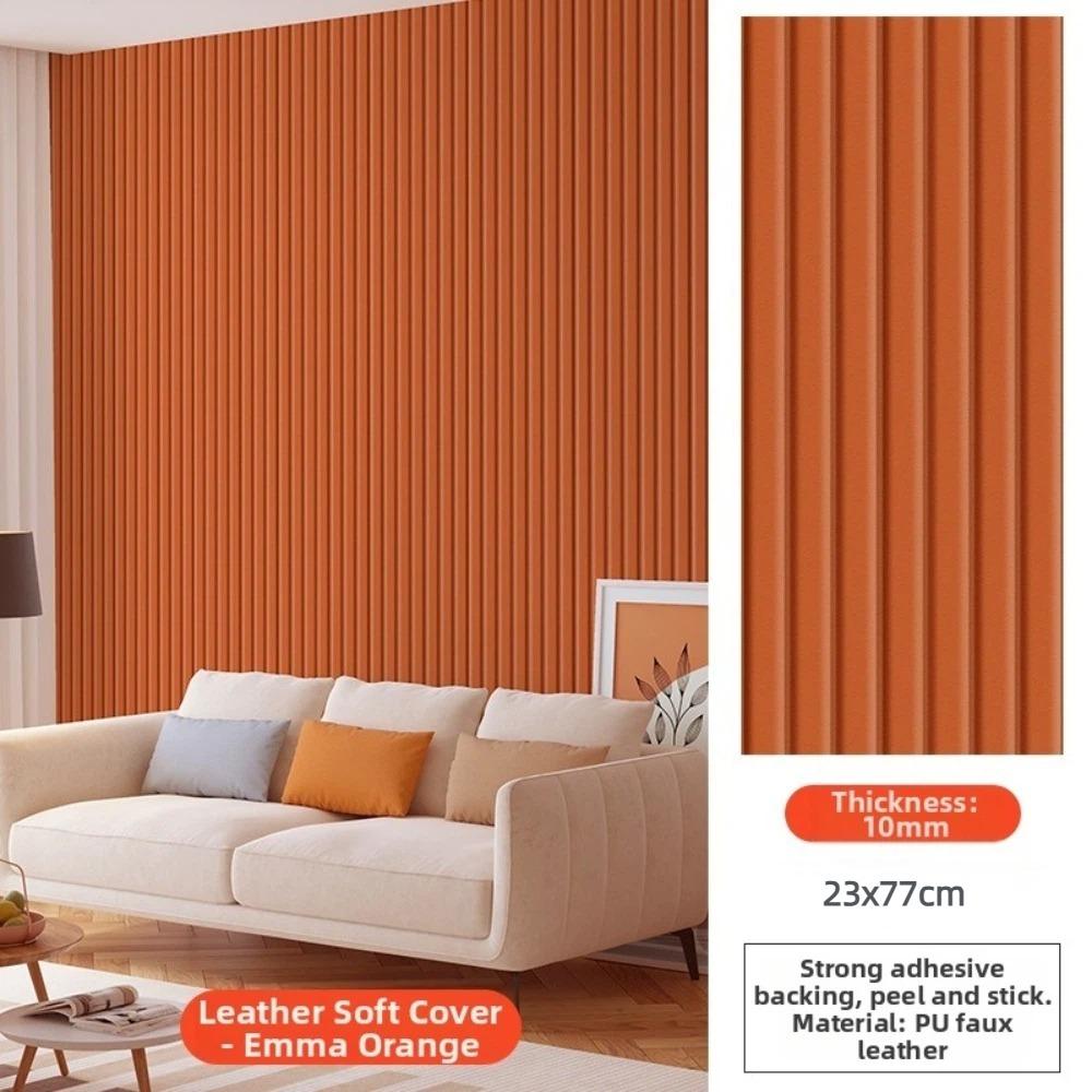 Leather Soft Bag Wall Sticker Large Size Anti-collision 3D Sticker Thickened Peel and Stick Wall Panels Wallpaper