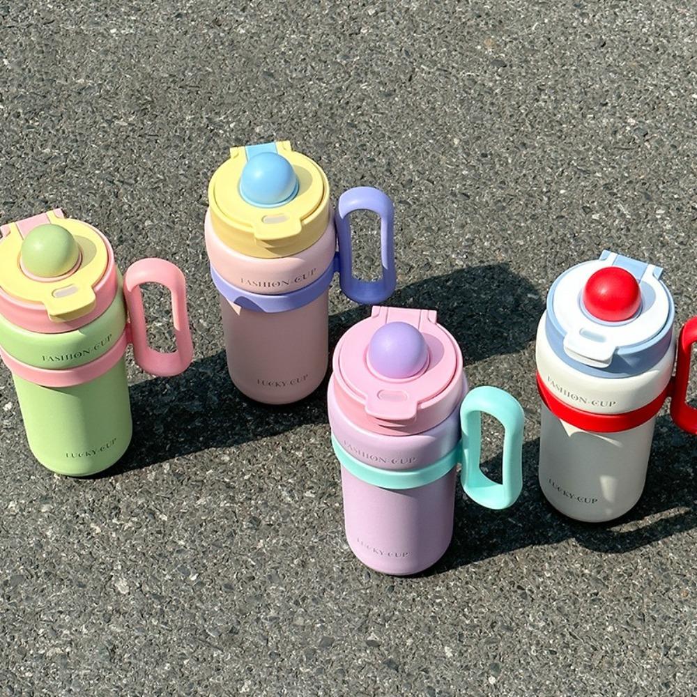 

с крышкой Icy Cup 900 мл термос кружка Kawaii Double Drink термокружка для дома, работы, путешествий белый