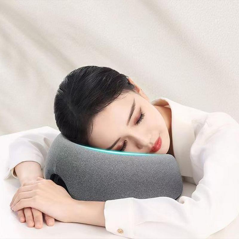 Massage Pillow Face Down Ergonomic Massage Headrest Triple For Bed Airplane Breathable Support Travel Cushion For Rest And