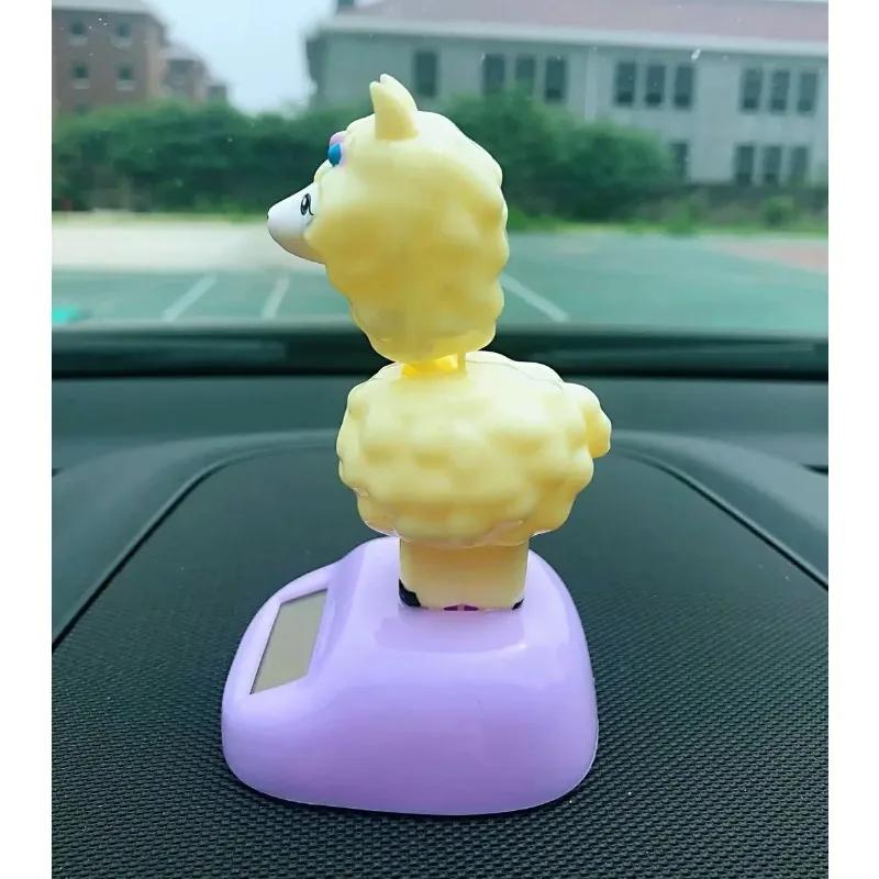 Car Ornament Swing Doll Auto Interior Accessories Solar Power Toy Shaking Head Dancing Doll Sloth Dashboard Decoration Car Styli