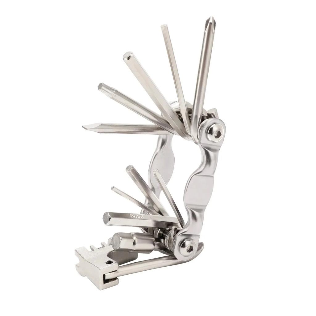 Multifunctional 11in1 Bicycle Repair Tool Kit Mountain Road Bike with Chain Cutter Arc Colorful Combination Screwdriver Wrench
