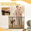 Extendable Dog Gate Up To 147 Cm with Screws and Wide Opening, Metal and Plastic, 76 Cm High, Black